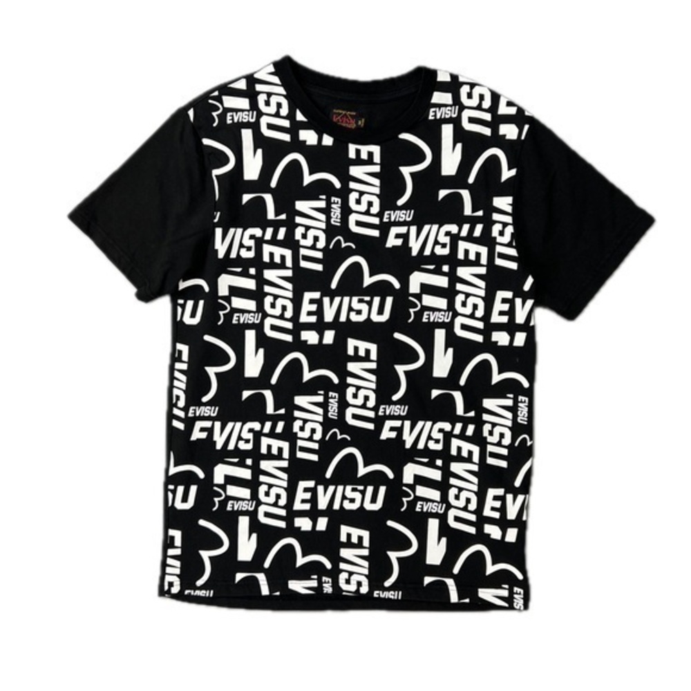 Rare EVISU Allover Logo Tee Shirt